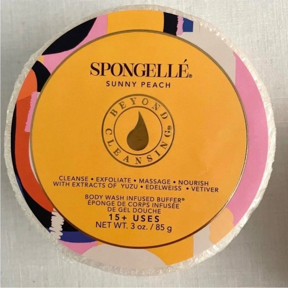 Spongellé Body Wash Infused Buffer Trio Set Bamboo Haze Lavender Sunny Peach New